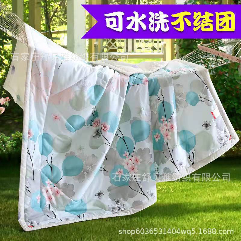 Picture of New Summer Cool Quilt Air-Conditioned Quilt Single and Double Thin Quilt Company Welfare Gift Quilt Spring & Fall Quilt Core Machine Washable