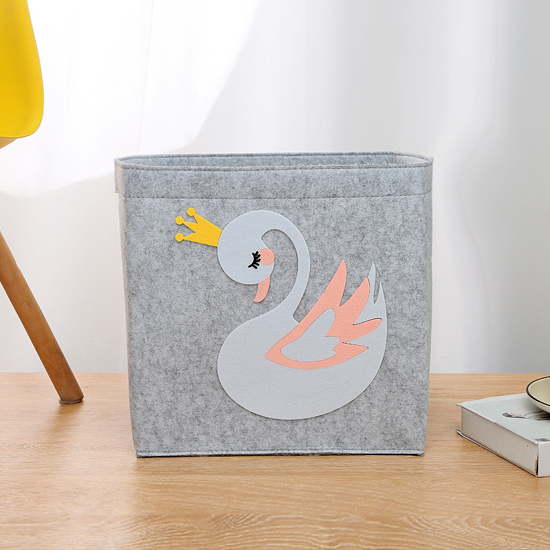 Picture of Felt Bag Cartoon Storage Basket Kidsren's Toy Dirty Clothes Storage Box Handbag Large Capacity Dirty Clothes Storage Essential