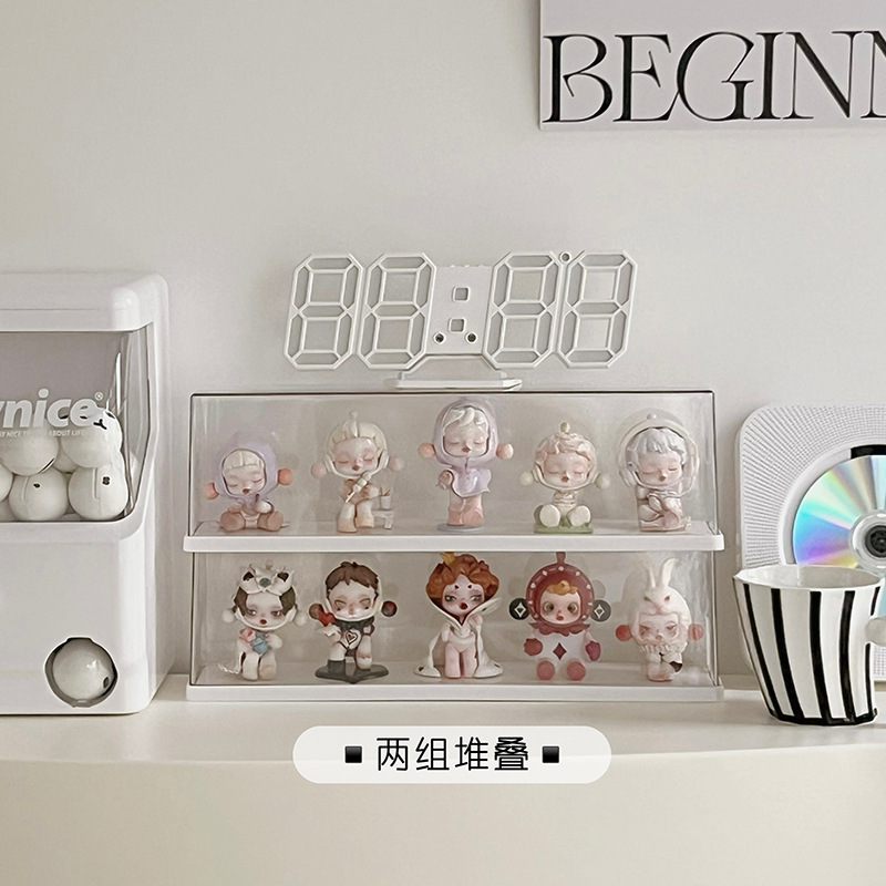Bubble Mart Daily Wonderland Display Box Blind Box Display Rack Storage Hand Display Cabinet Acrylic Transparent Dust-proof