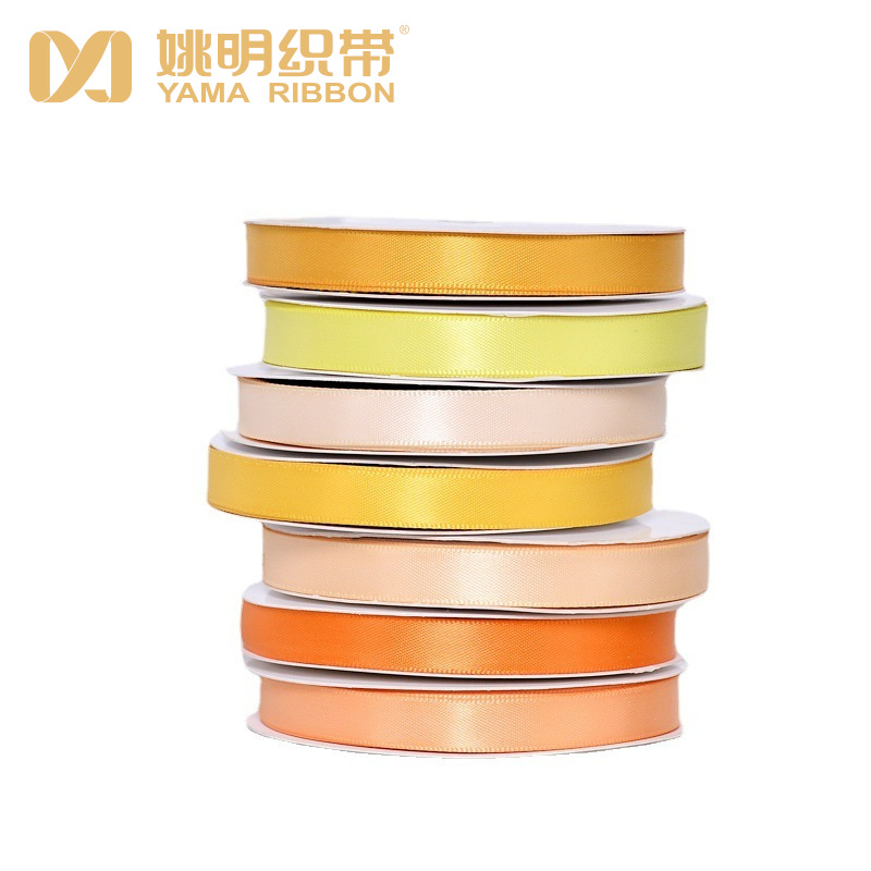 Picture of Manufacturer Wholesale Yao Ming Webbing 1cm Yellow Ribbon Gift Box Packaging Decoration Baking Cake Accessories Ribbon Ribbon