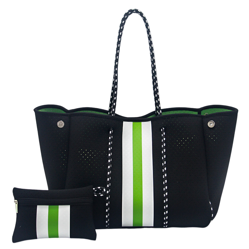 Picture of Diving Material Perforated Beach Bag European and American Fashion Portable Shoulder Strap Mother Bag Outdoor Casual Bag Portable Women's Bag for Women