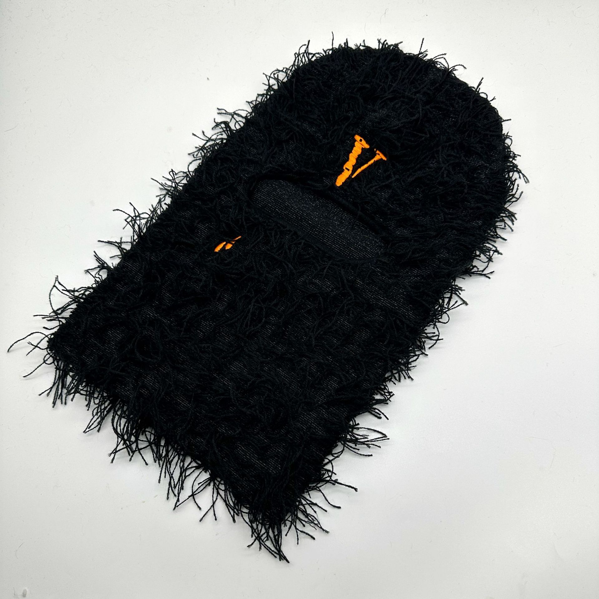 Picture of Cross-border autumn and winter warm single hole knitted hat jacquard embroidery balaclava long fur funny Halloween mask