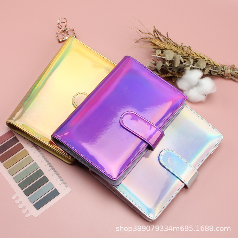 Picture of Foreign trade for colorful laser Macaron loose-leaf notebook a6 notepad creative trend notebook wholesale