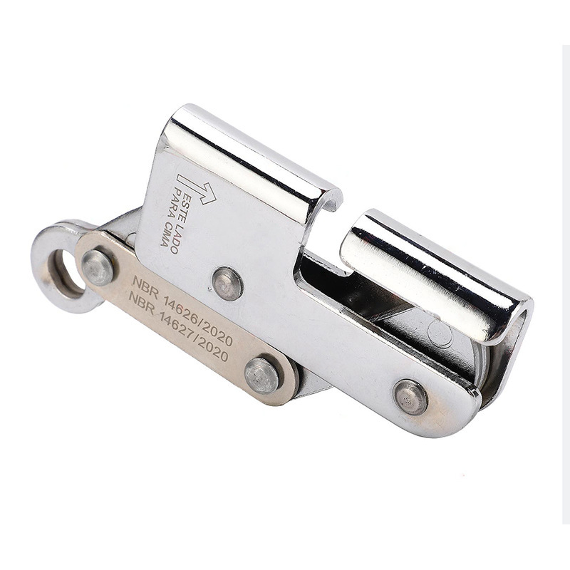 Picture of Outdoor high-altitude steel wire rope rock climbing self-locking device high-altitude operation rope anti-falling steel lock falling device slider equipment