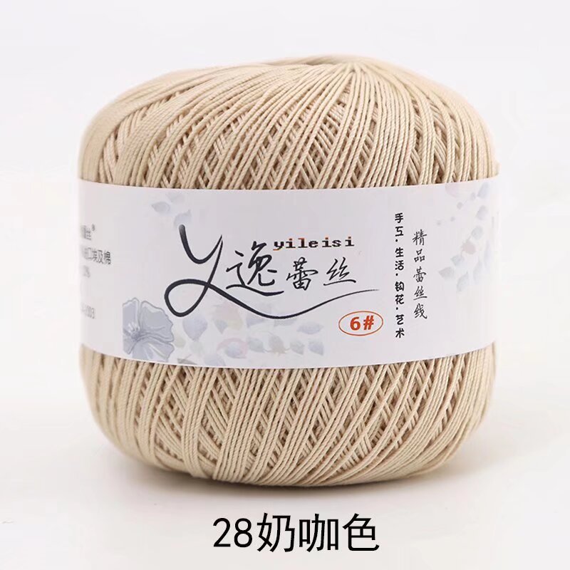 Picture of No. 6 Lace Thread High Twist Cotton Crochet Thread DIY Hand Knitted Irish Summer Thin Thread Material Package