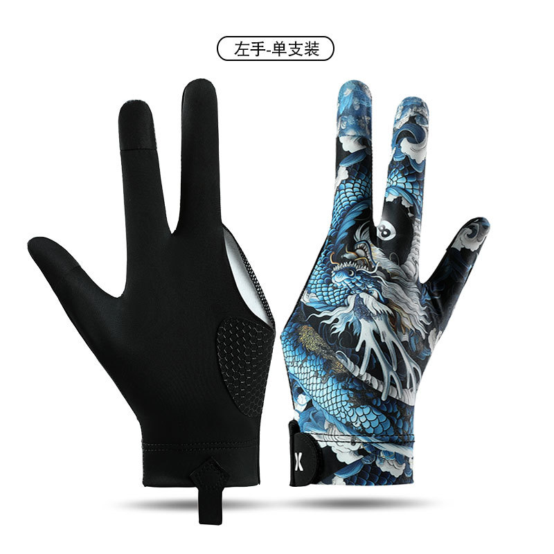 Picture of Billiards Gloves with Three Fingers Leaking for Left and Right Hands, Single Smooth Elastic Ice Silk Breathable Non-Slip Thin Billiards Gloves for Men and Women