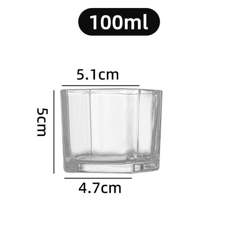 Picture of Wholesale glass aromatherapy candle cup square square cylinder transparent candle holder ornaments flower arrangement hydroponic vase large small size fish tank