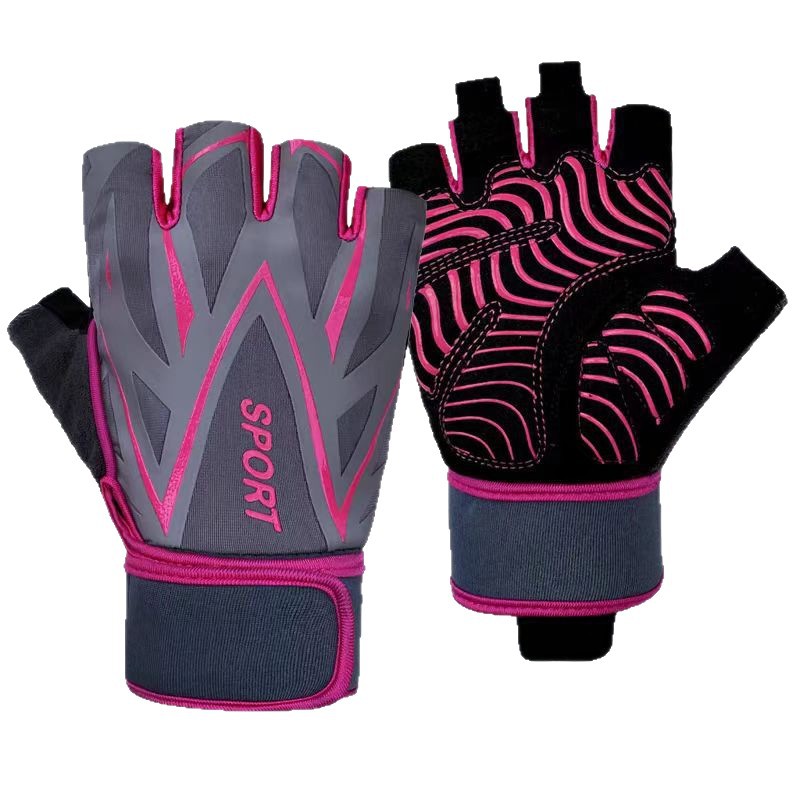 Picture of Fitness Gloves Women's Summer Half-section Thin Sunscreen Non-slip Ice Silk Driving Leakage Half-finger Cycling Gloves Women