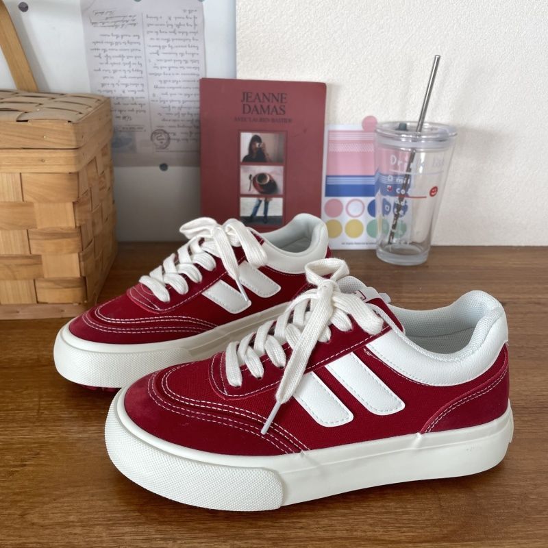 All-match thick-soled thin canvas shoes 2024 autumn new student breathable women's shoes soft-soled fashion casual skate shoes