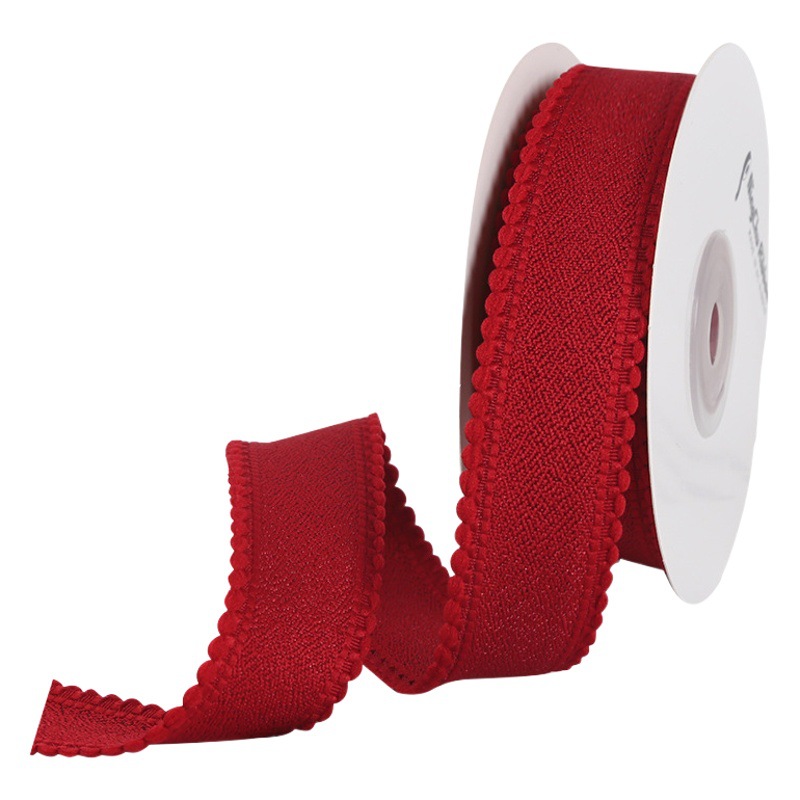 2.5cm bubble Pearl cotton ribbon cloth ribbon lace ribbon ribbon bouquet gift packaging DIY handmade bow