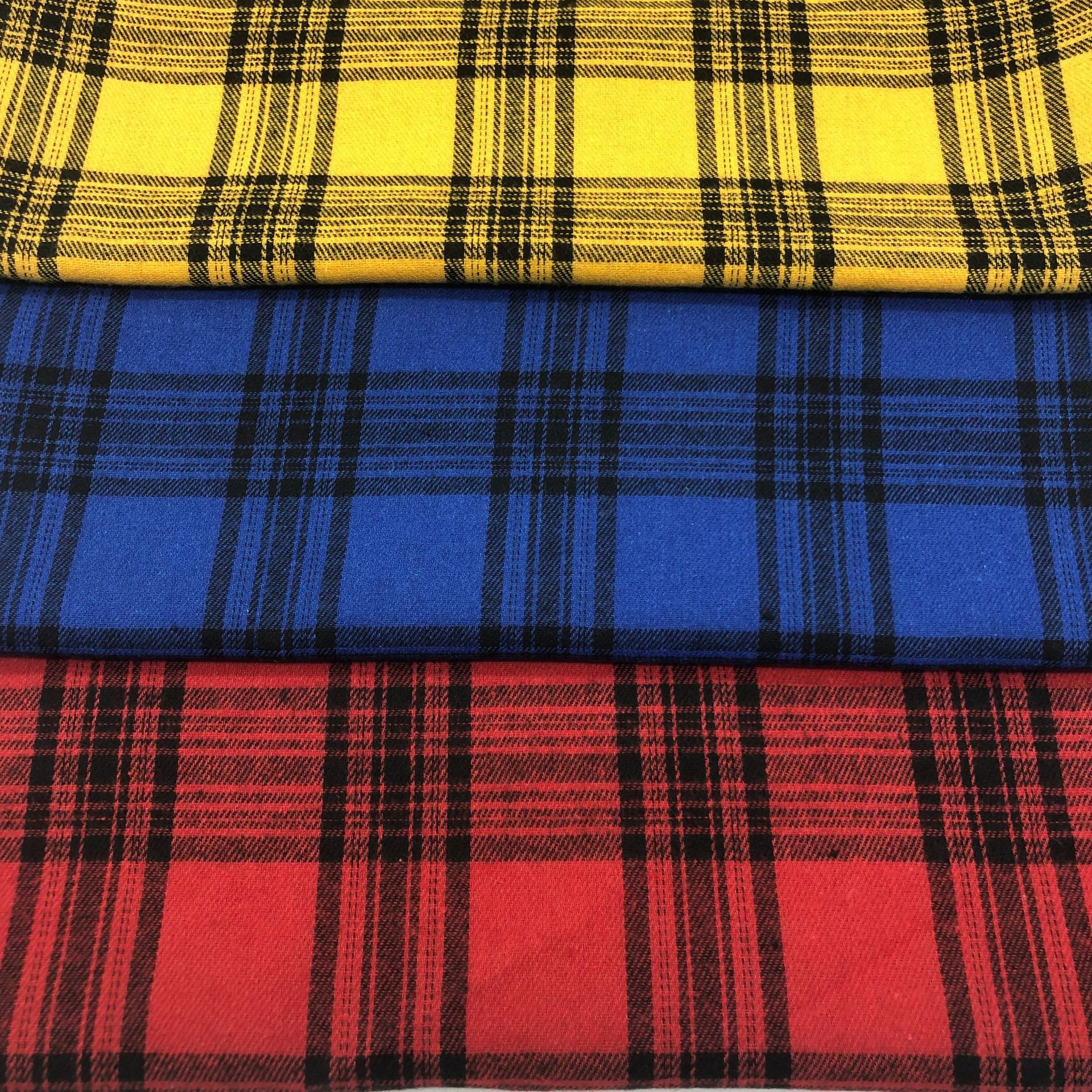 21 polyester cotton yarn-dyed plaid polyester cotton plaid shirt clothing fabric wholesale factory in stock