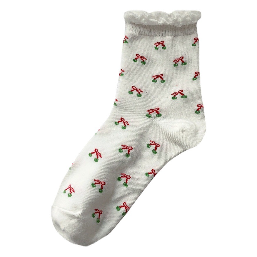 New JK Bubble Mouth lolita Socks Women's Korean Cartoon Cute Simple Japanese Style Fresh Summer Stockings