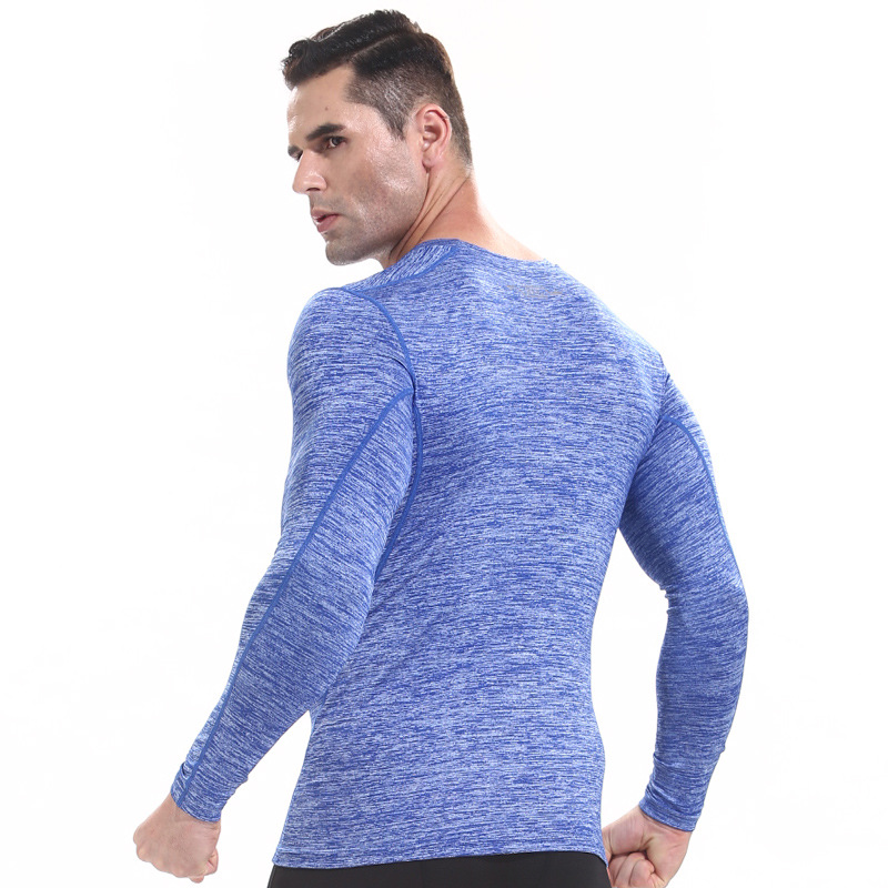 Picture of New European and American Fitness Wear Men's Long Sleeve Quick-drying Elastic Compression Sportswear pro Basketball Running Sports Tight Clothes