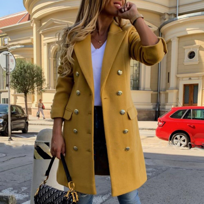 Europe and the United States hot foreign trade autumn and winter woolen coat women's woolen coat wholesale Europe and the United States new Amazon eB AliExpress