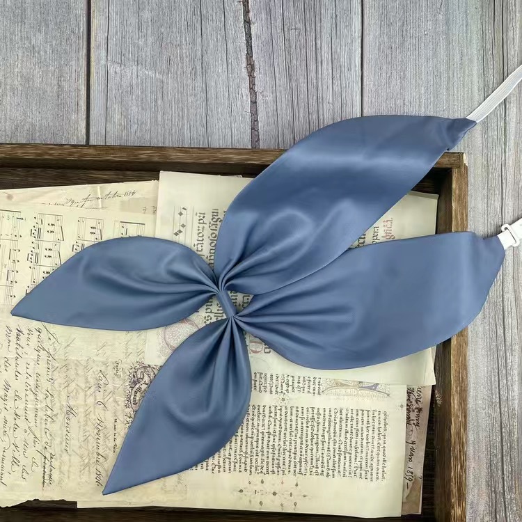 Picture of Goldfish Knot Jk Bow Tie Imitation Triangle Towel Free Slayer Suit Scarf Japanese Bow Uniform Collar wine red