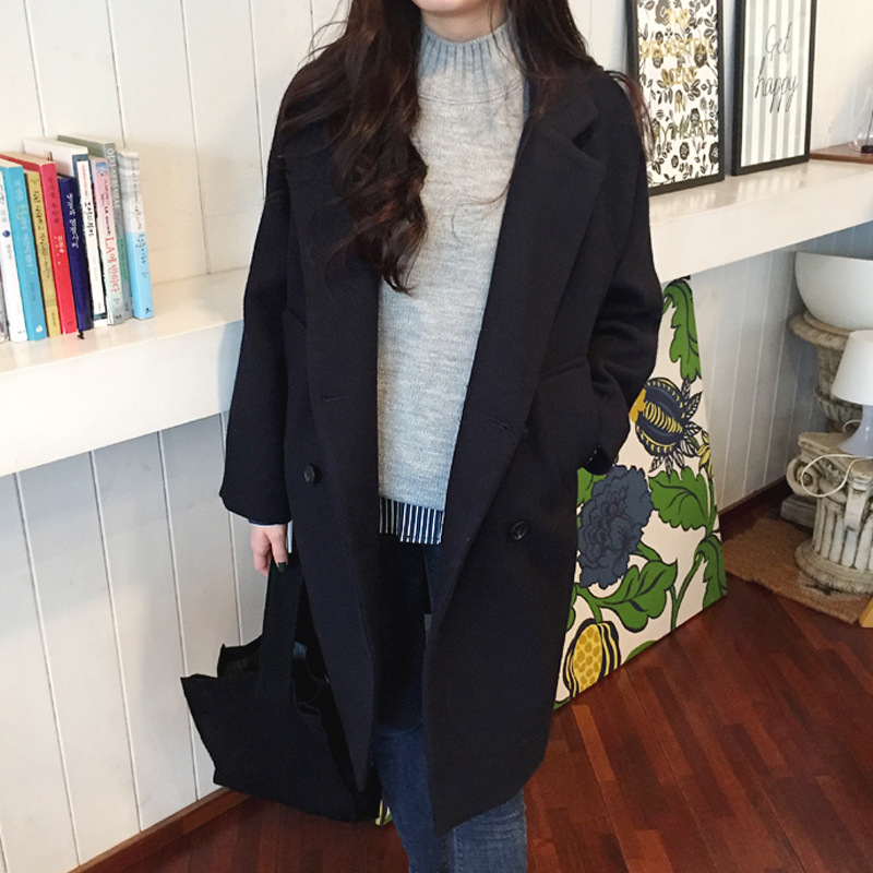 Picture of 2025 New Autumn and Winter Korean Style Cotton Thickeneded Woolen Outwear Slim Fit Large Size Mid-Length Woolen Outwear