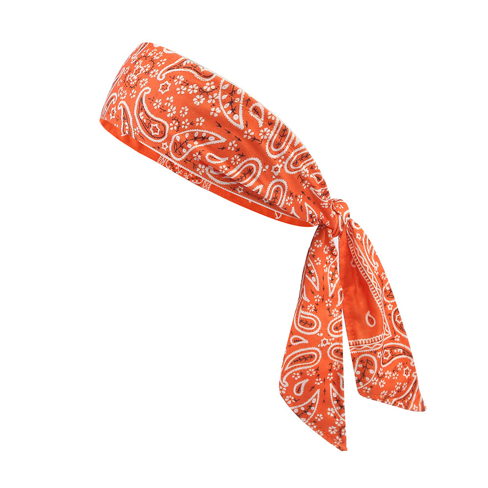 Picture of European and American Cashew Flower Street Sports Headscarf Strap Riding Running Sweat Absorbing Headband Summer Cooling Ice Silk Hair Band