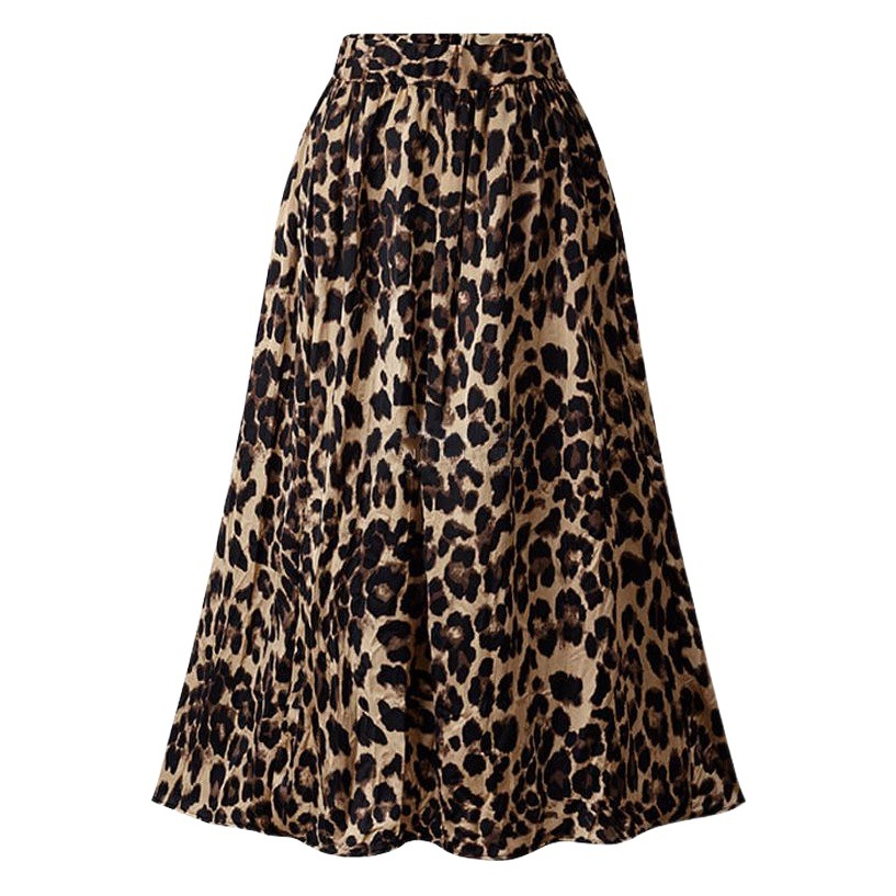 Leopard print skirt women's 200kg new mid-length hip skirt plus size slim gold velvet A- line skirt autumn and winter long skirt