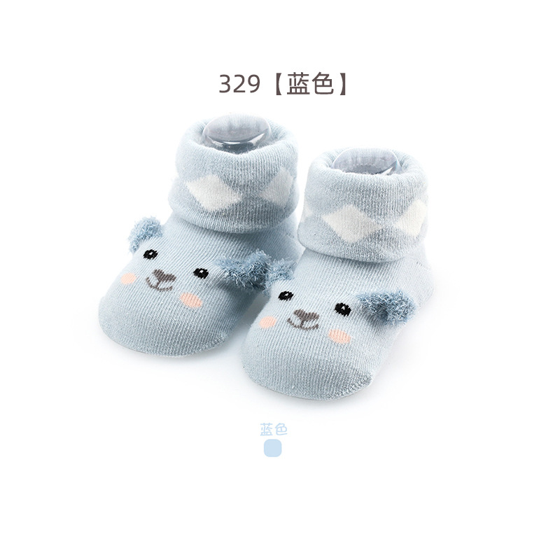 Picture of Newborn baby socks spring and autumn thin baby socks cartoon toddler floor socks dispensing non-slip 0-6 months children's socks