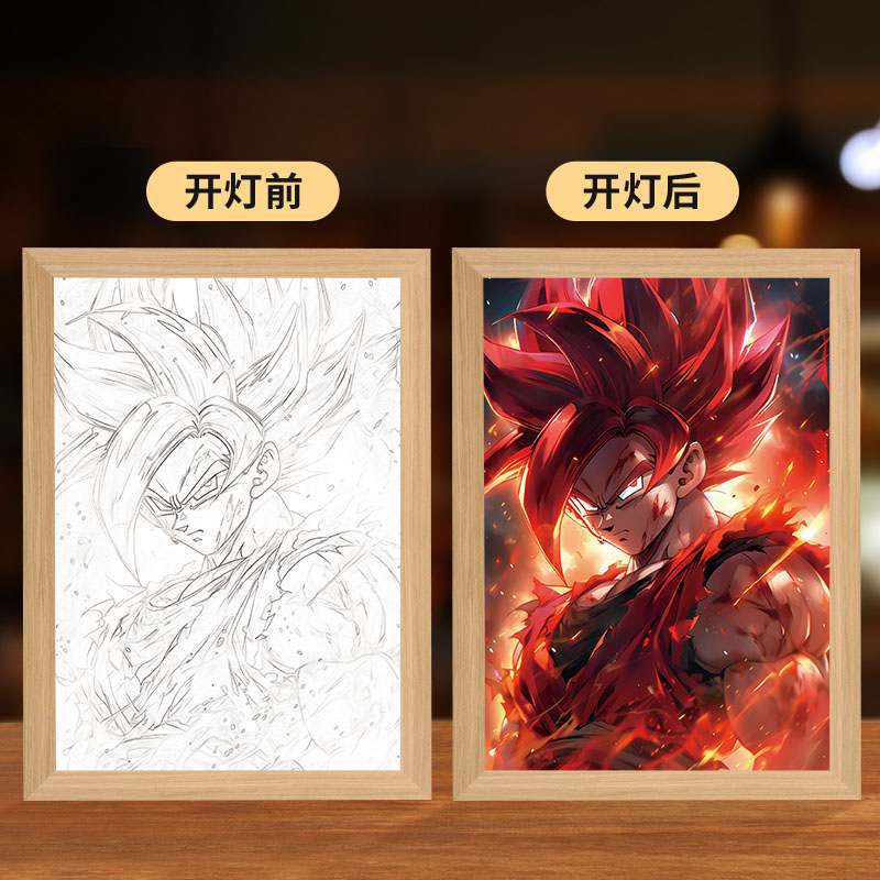 Picture of Carefully Selected Dragon Ball Carrot Goku Lighting Painting Vegeta Super Saiyan Creative Atmosphere Light Ornaments