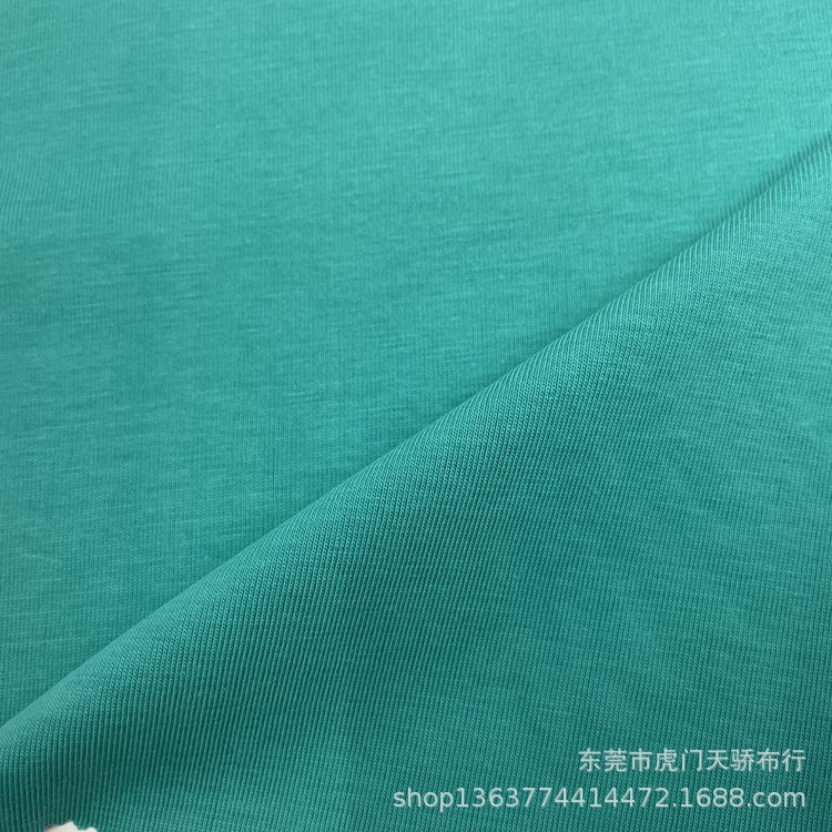 Off-the-shelf knitted polyester cotton jersey 180 xorona cotton plain single-sided Jersey casual T-shirt material