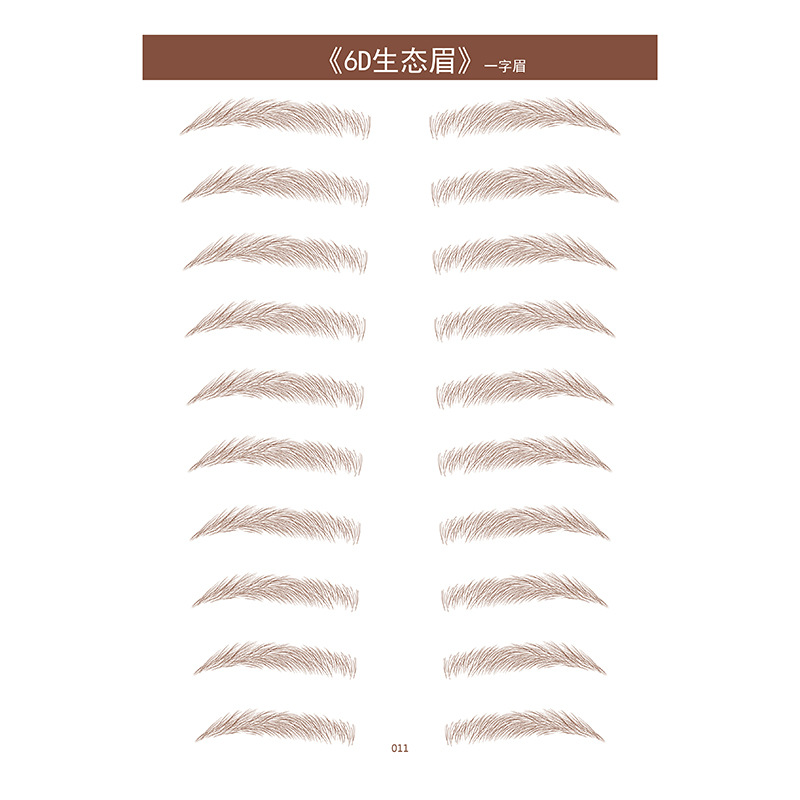 Picture of Amazon Cross-border 6D Eyebrow Tattoo Eyebrow Tattoo Water Transfer Internet Celebrity 3D Imitation Eyebrow Tattoo Customization