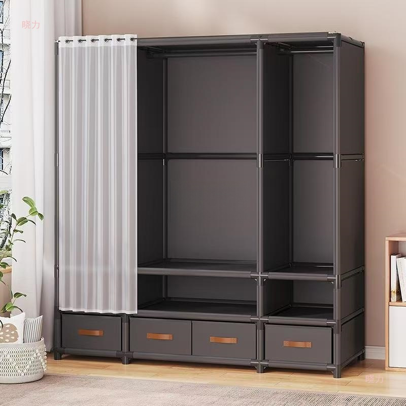 Floor-to-ceiling wardrobe household cloth wardrobe simple wardrobe bedroom new rental house for assembly small apartment on behalf of the spot