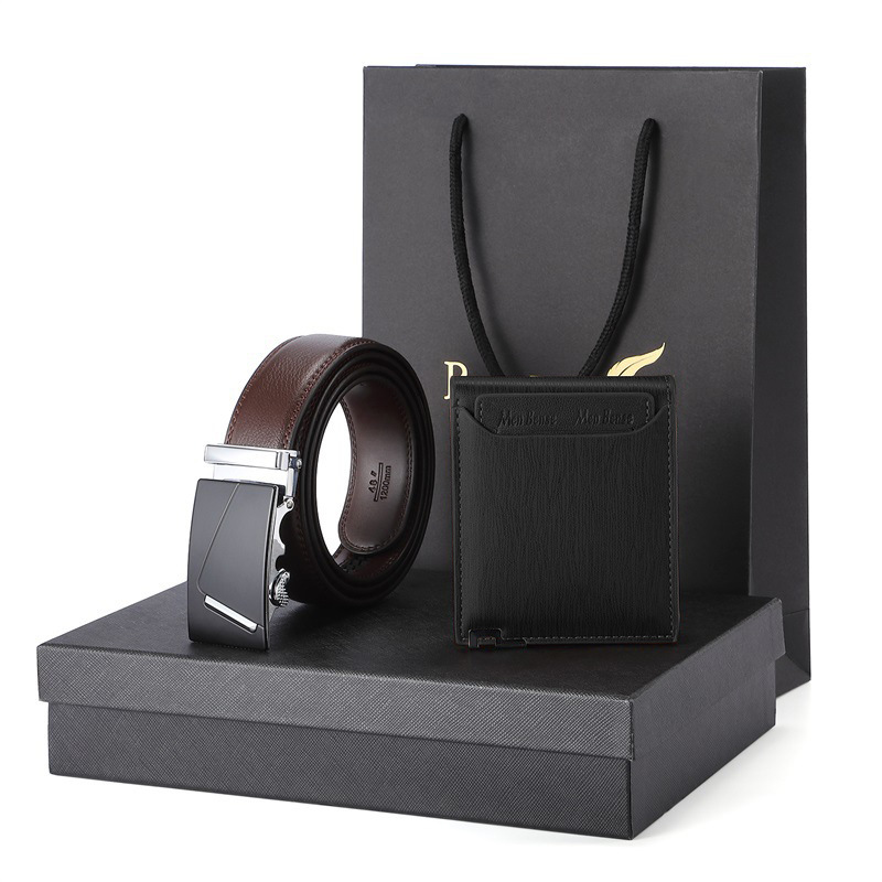 Picture of Gift Wallet Belt Set Corporate Business Men's Genuine Leather Logo Belt Men's Brand Belt Logo Customization