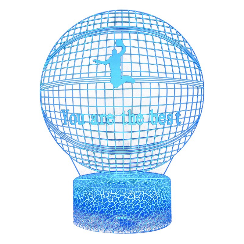 Cross-Border dedicated to NBA basketball team logo Series 3D table lamp LED creative gifts visual colorful night light gift lamp