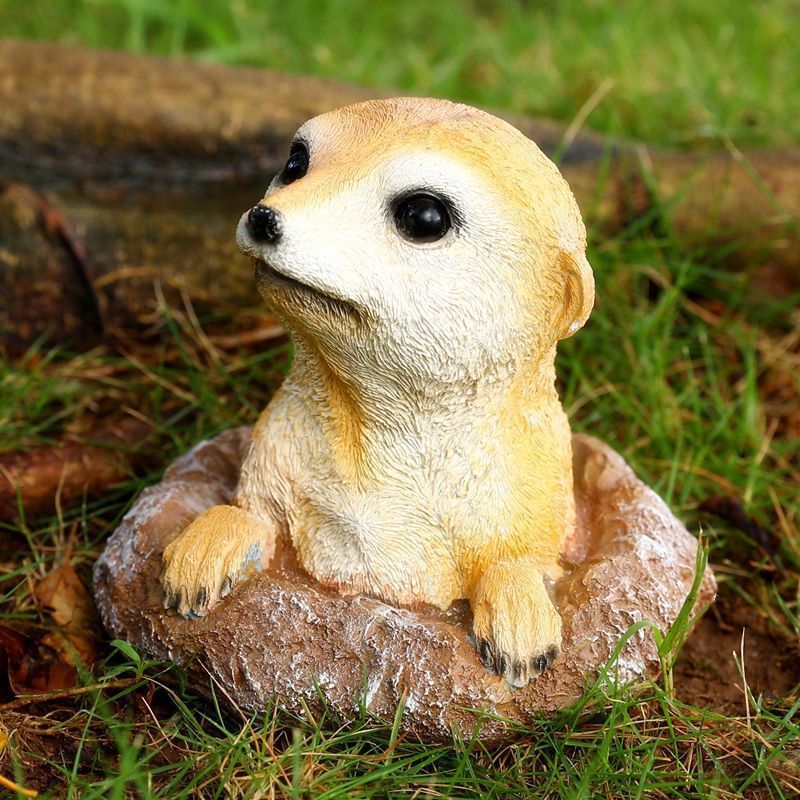 Picture of Outdoor Garden Decoration Courtyard Balcony Layout Ornaments Garden Decoration Simulation Animal Meerkat Meerkat Ornaments