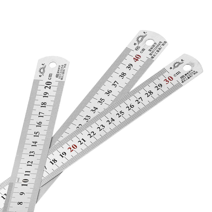 Steel ruler 1 meter thick stainless steel ruler 20/30/40cm meter iron ruler steel ruler stainless steel ruler