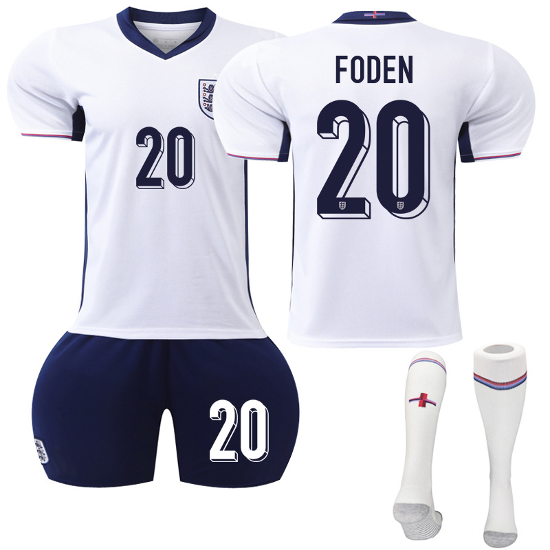 Picture of Euro 2024 New Football Jersey suit England Home Jersey Number 9 Kane 11 Foden 10 Bellingham