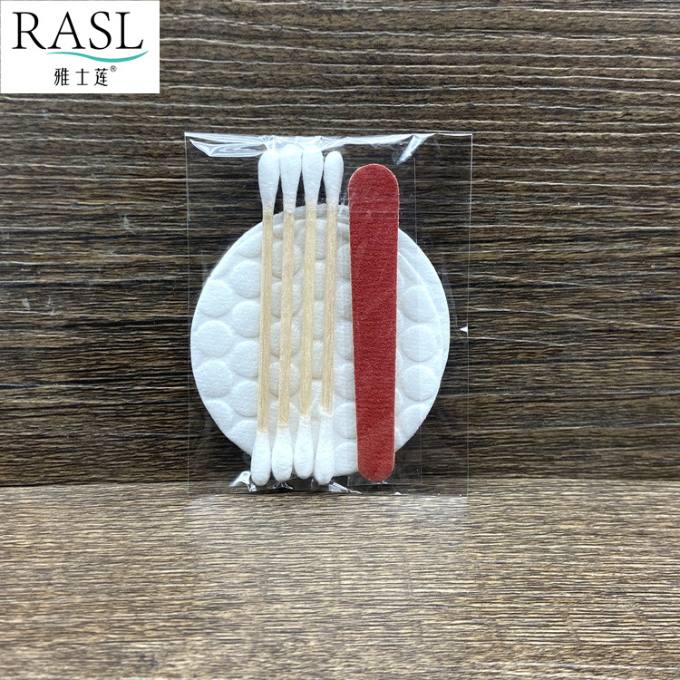 Picture of Cosmetic Cotton Nail File Care Kit for Hotel and Homestay Toiletries Disposable Double-headed Cotton Swab Care Kit