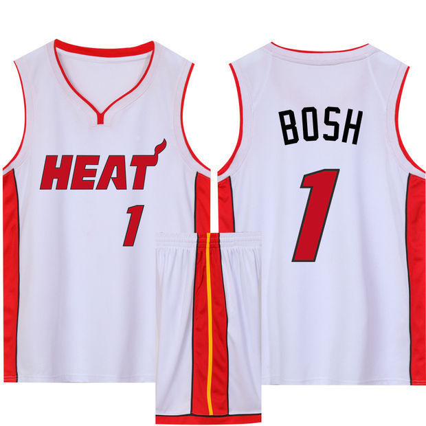 Picture of Heat Wade No.3 Jersey New Season Basketball Uniform Competition Training Team Uniform Set Printing Number