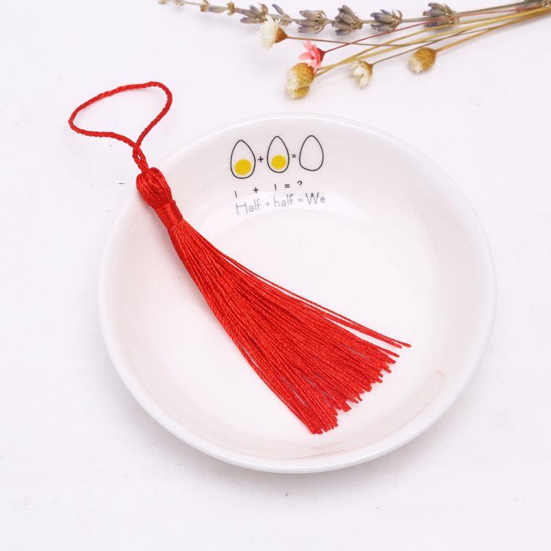 Picture of Small Tassel Tassel Wholesale Big Red Wedding Candy Box Bookmark Tassel Hanging Tassel Small Tassel Tassel Mop Spike 60 Silk