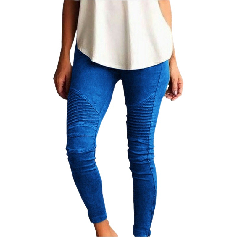 2025 Aliexpress Ebay Hot Sale European and American Women's Fashionable Casual Pants Slim Tight Elastic Pants in Stock