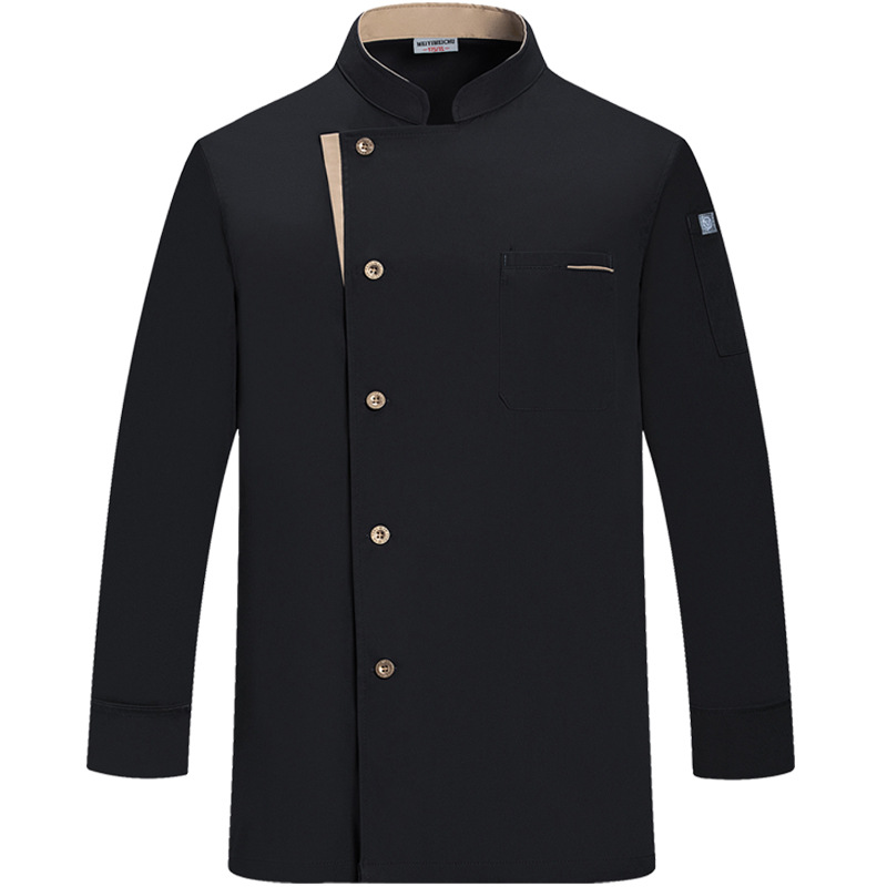 Picture of New Elastic Restaurant Chef Overalls Short-Sleeved Men's Summer Clothes Breathable Hotel Restaurant Kitchen Chef Clothes Half-Sleeved