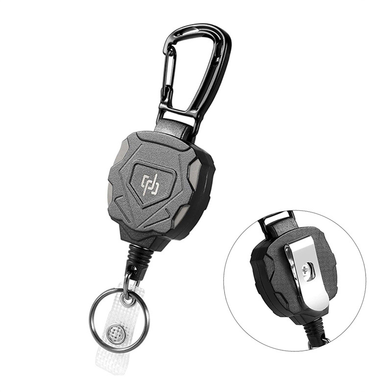Picture of Amazon retractable easy pull buckle heavy duty coated steel wire rope outdoor fish fishing key chain anti-lost easy pull in stock