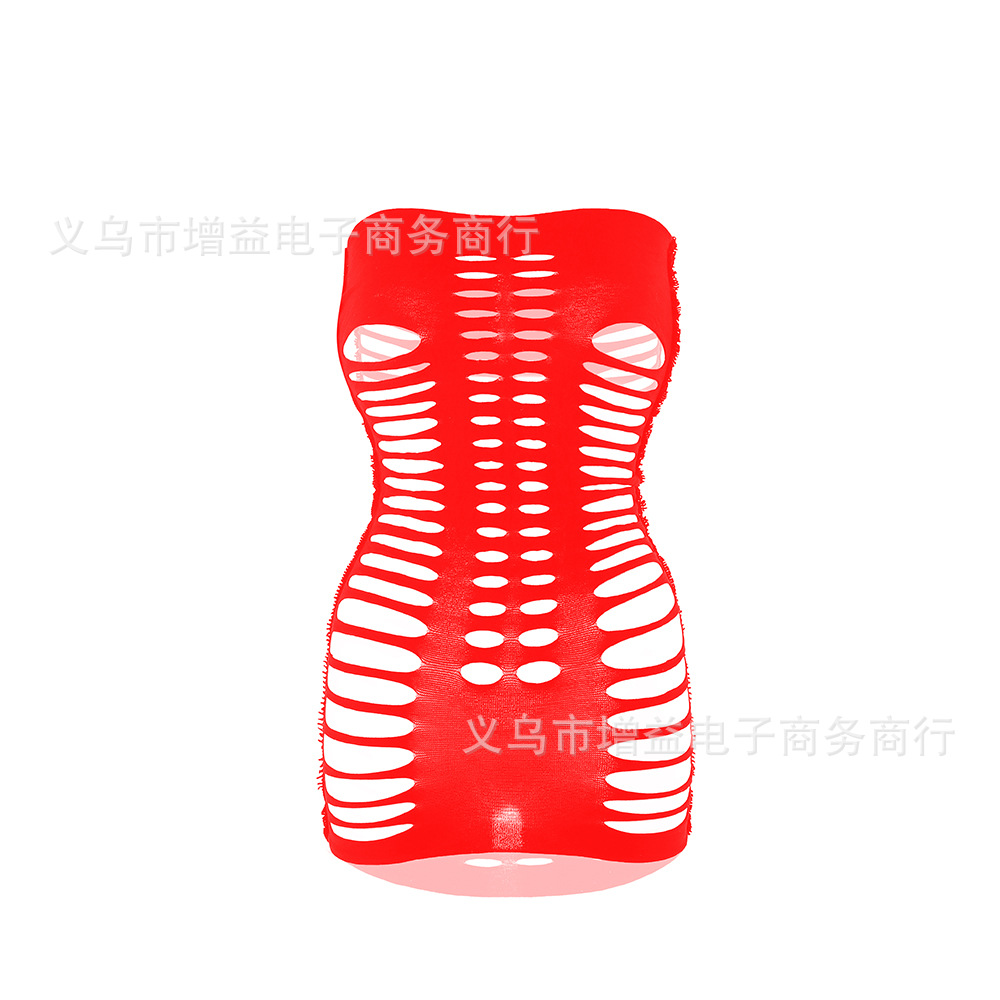 Picture of European and American foreign trade sexy underwear tube top hole skirt hollow w294