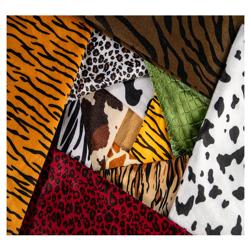 Picture of animal print short plush fabric tiger print leopard print zebra milk print fabric savage stage dress diy toy