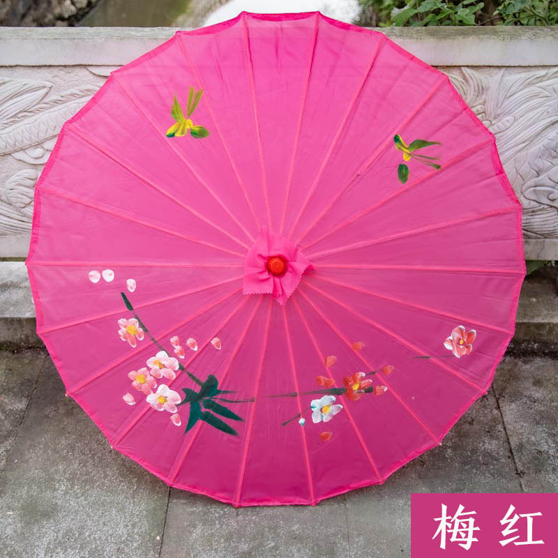 Picture of Classical Craft Umbrella Silk Cloth Outdoor Ceiling Decorative Oil Paper Umbrella Catwalk Dance Props COS Chinese Style Cheongsam Umbrella