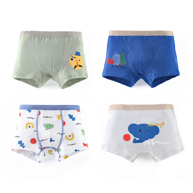 Picture of Children's Underwear Men's Boxer Cotton Big Children's Wholesale Student Shorts Boys a Cartoon Children's Four Corners
