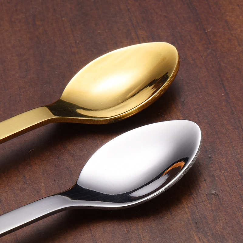 Picture of 304 stainless steel cat spoon creative cartoon hanging side spoon cute coffee spoon gold plated mixing spoon plus logo