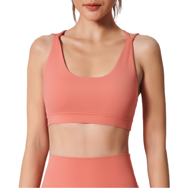 Thin Shoulder Strap Fitness Short Beauty Back Quick-drying Sports Camisole Detachable Chest Pad Yoga Underwear Breathable