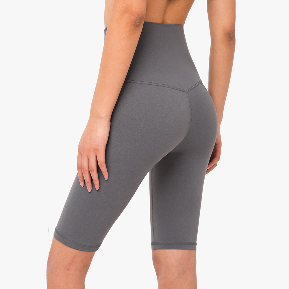 Picture of Aido Nuls Nude Five-Point Yoga Pants Women's Summer T-Less Yoga Clothes High-Waist Butt-Lifting Fitness Yoga Shorts
