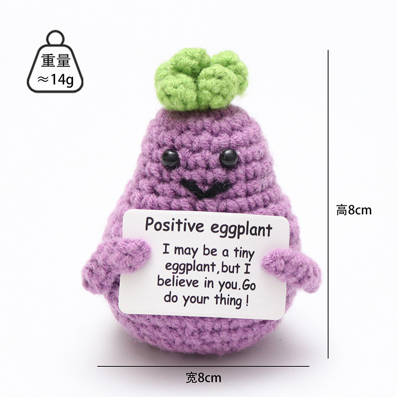 Picture of Cross-Border Hot-Selling Wool Crochet Positive Energy Potato Knitted Wool Cucumber Positive Energy Wool Crocheted Doll Finished Product