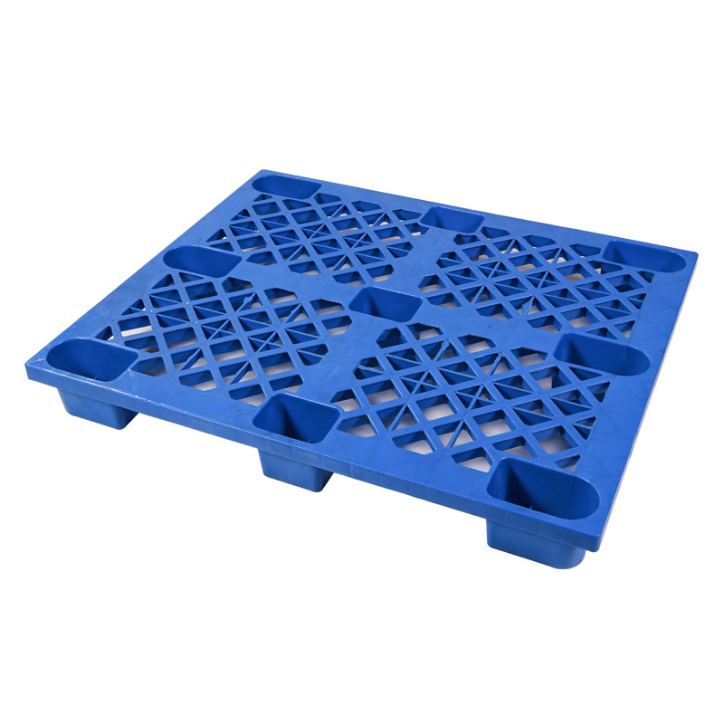 Picture of Thickened Plastic Pallet Grid Nine-Corner Forklift Logistics Plastic Pallet Manufacturer Warehouse Moisture-Proof Thickened Type