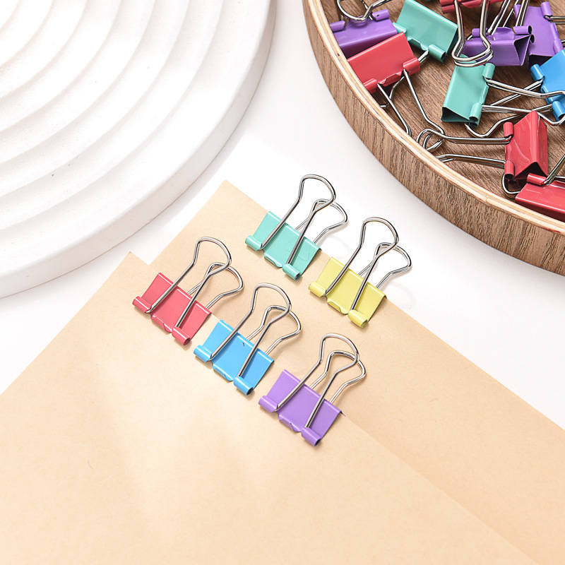 Picture of Cross-Border special color long tail clip small fresh dovetail clip hand account clip 32MM 25MM 19mm reverse tail clip wholesale