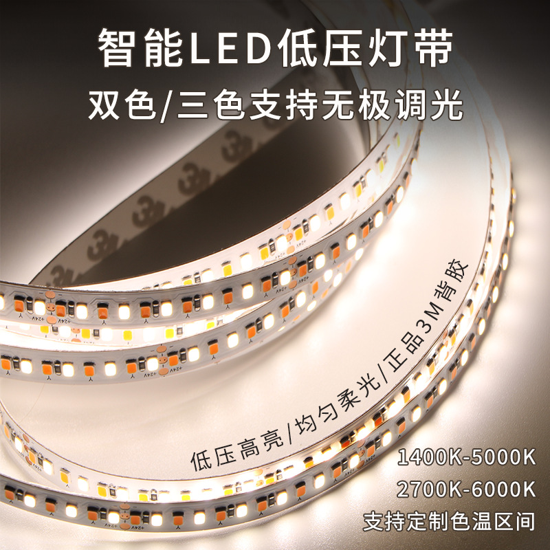 Led Light Strip with Low Voltage, Flicker-Free, Stepless Dimming, Color-Changing, Ambiance-Enhancing, Smart Ceiling Home Light Strip with Intelligent Dimming