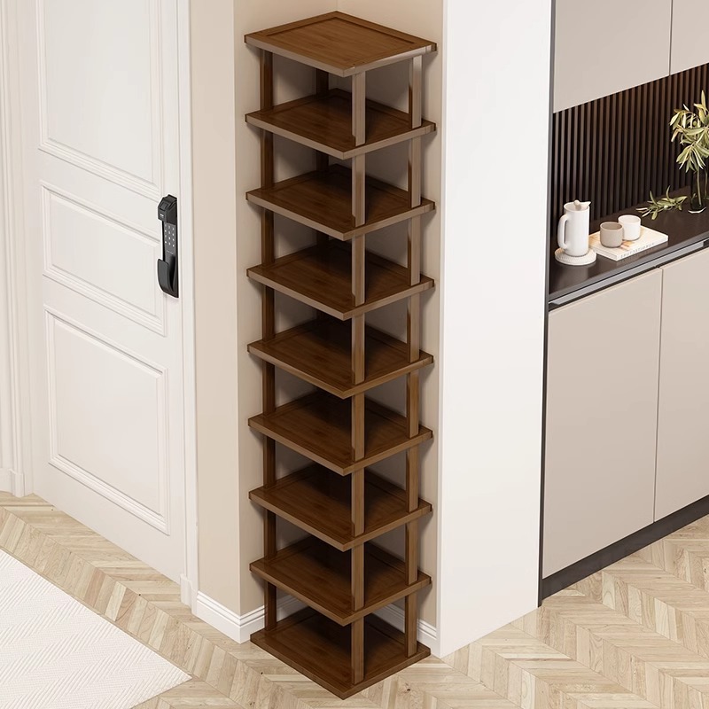 [] Shoe Rack for Home Entrance Multi-Layer Simple Narrow Shoe Cabinet Entrance Door Storage Rack for Small Apartments